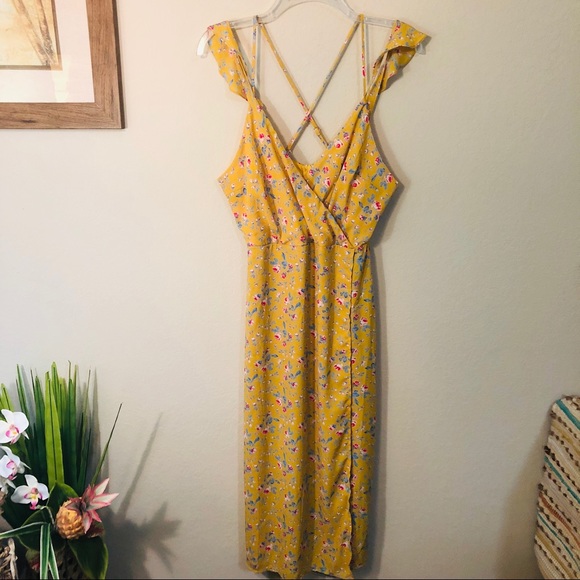 Miami | Boho Cold-shoulder yellow maxi floral - Picture 2 of 6